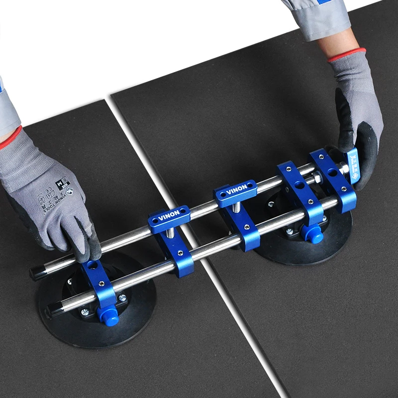 ขนาดใหญ่ Slab Tensioning Leveler หนาแน่นตะเข็บปูดูดสูญญากาศถ้วย Regulator Rock Slab เคาน์เตอร์ Seamless Splicing เครื่องมือ