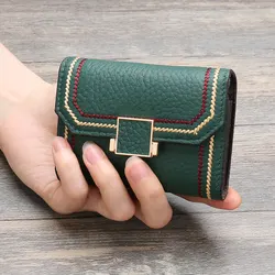 Genuine Leather Credit Card Wallets RFID  Blocking Fashion ID Card Holder Women Coin Pockets Organizer Business Cards Case