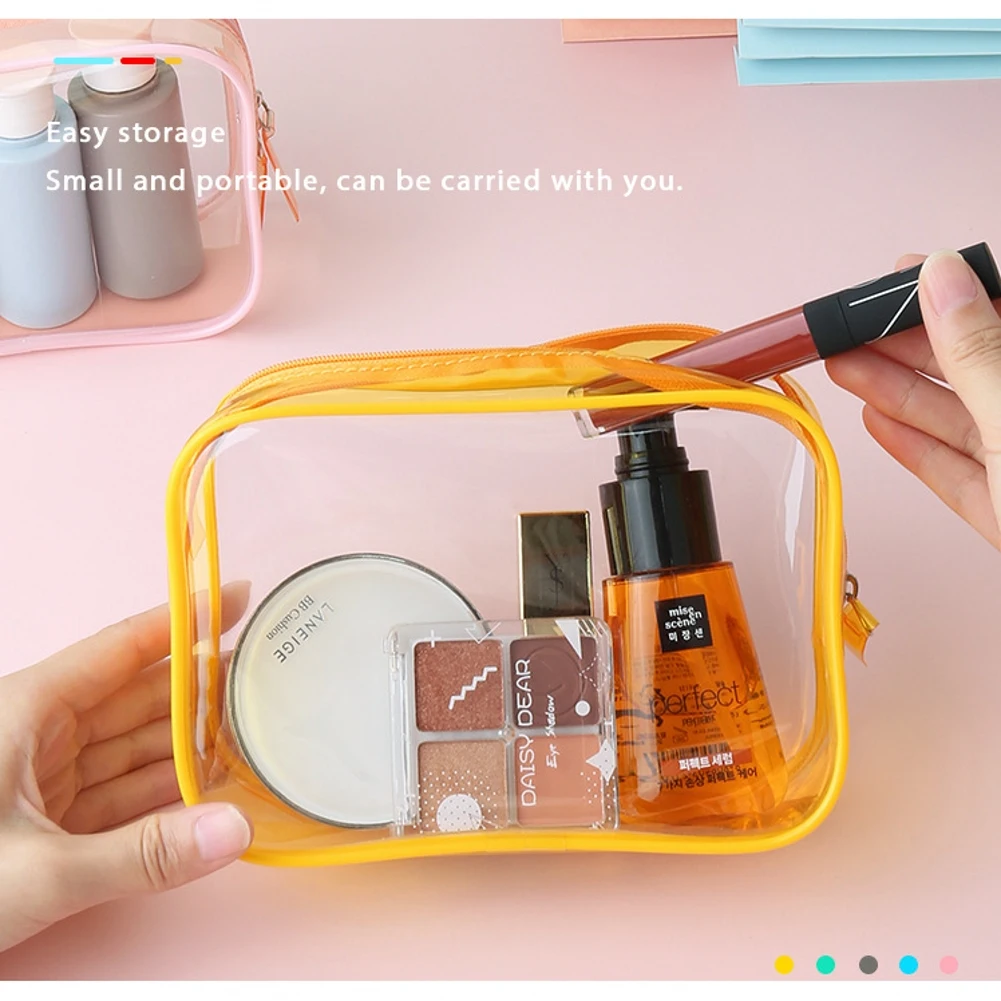 

Women Travel Storage Bag Toiletry Organize Waterproof PVC Cosmetic Bag Portable Transparent MakeUp Bag Female Wash Bag