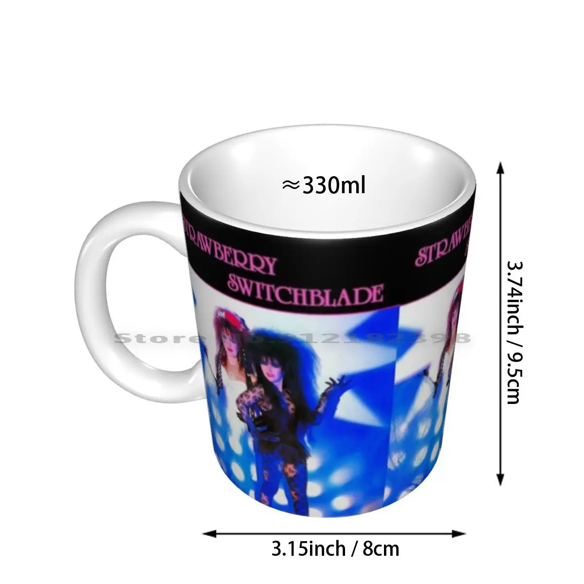 Strawberry Switchblade Tour Poster Ceramic Mugs Coffee Cups Milk Tea Mug Strawberry Switchblade 80s Pop Since Yesterday Cindy