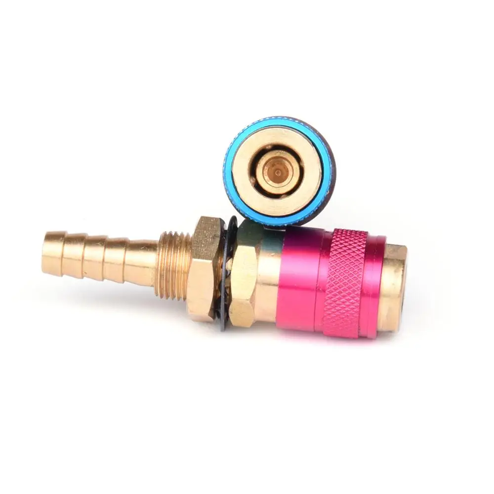 6mm 8mm 10mm Water Cooled Air Cooled Gas Water Adapter Quick Connector Fitting For MIG TIG Welding Torch Plug