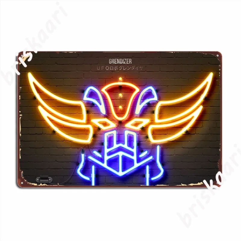 Grendizer Metal Sign Garage Club Personalized Plaques Cinema Living Room Tin Sign Posters