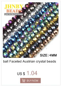 100 Stück 4 mm facettierte runde österreichische Kristallplattierte Farbe lose Perlen für Schmuckherstellung DIY Armbänder Halskette Zubehör – Detail 25