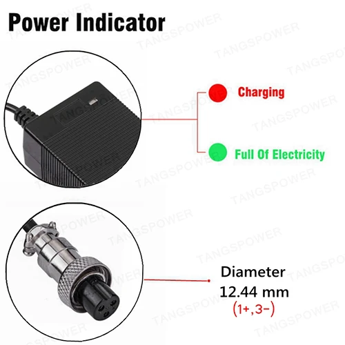 54.6V 4A Smart Lithium Battery Charger For 13Series 48V Li-ion Battery Charger With 3P GX16(1+ 3-) Connector Fast Charging