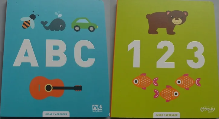 

2 books Parent Child Kids Baby Spanish Book Early Education Enlightenment Cute Picture Learning Reading Cardboard Book Age 0 - 3