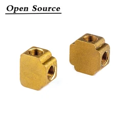 Tee 3 4 Ways Brass Pipe fittings Equal Female Connector 1/8