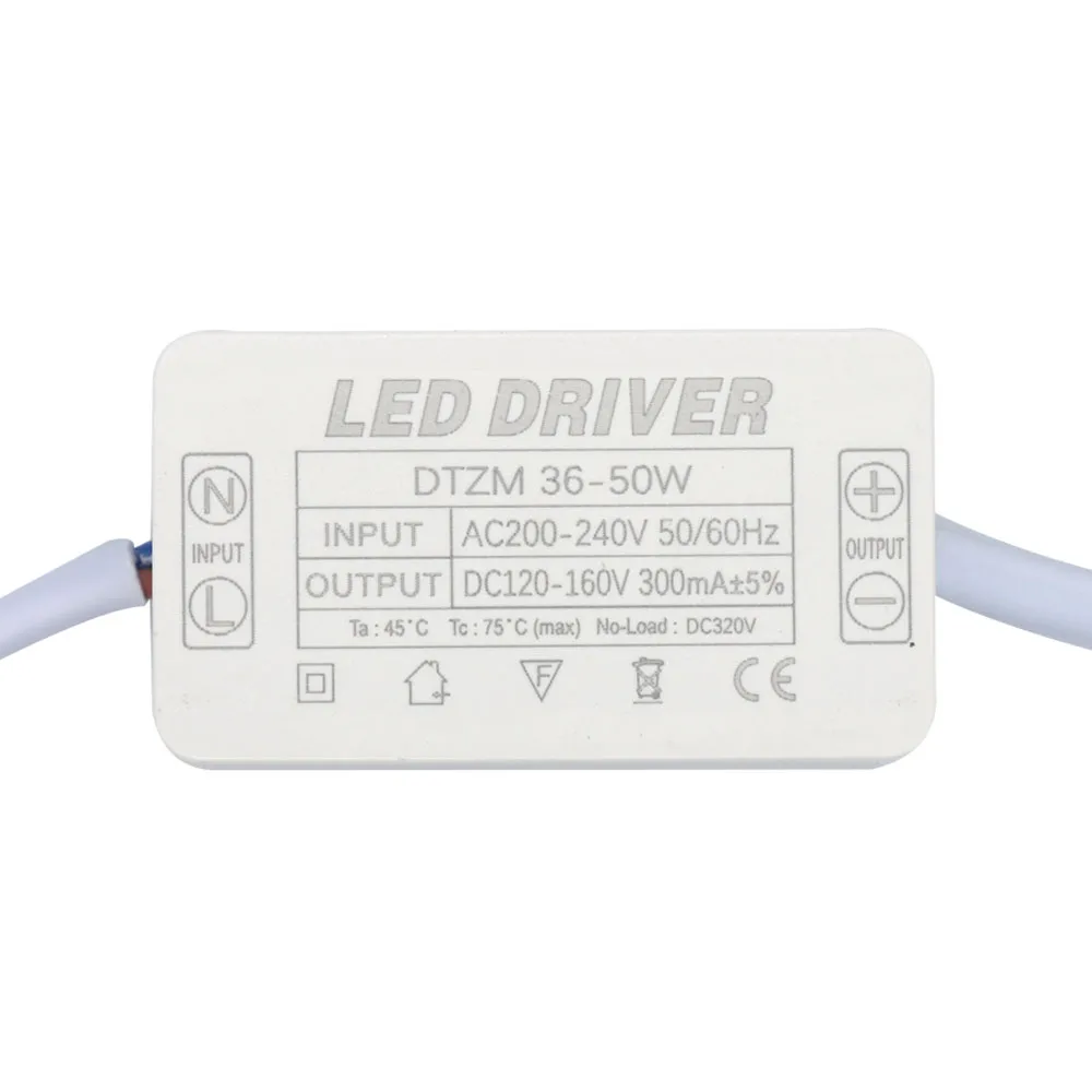 LED Driver Constant Current 300mA Light Transformer 8w-25w 18w-36w 36w-50w AC200-240V For Panel Light Ceiling Fluorescent Light