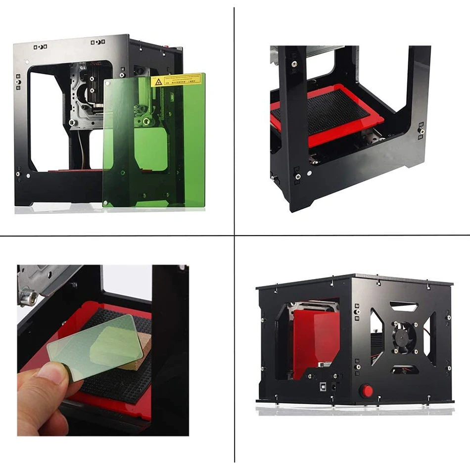 GanWei ha aggiornato l'incisore Laser ad alta potenza 3000mW Mini taglierina per incisione Laser fai da te per legno duro/gomma/pelle/carta tagliata