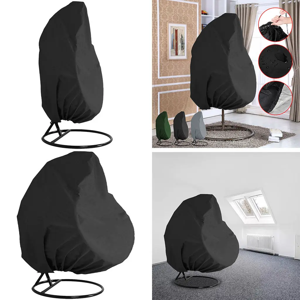 Egg Chair Cover Furniture Protector Against Rust Durable Anti-UV Windproof Hanging Swing for Garden Families Friends