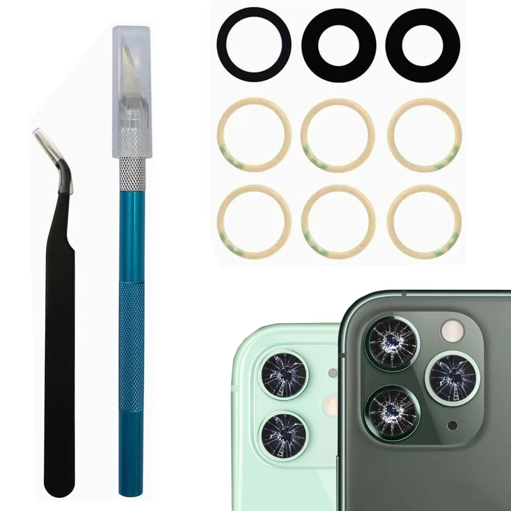 Rear Back Camera Glass Lens With aAdhesive And Repairing Tool  For iPhone 6 6s 6P 6SP 7 7P 8 Plus X XS XR XSMax 11 11Pro Max