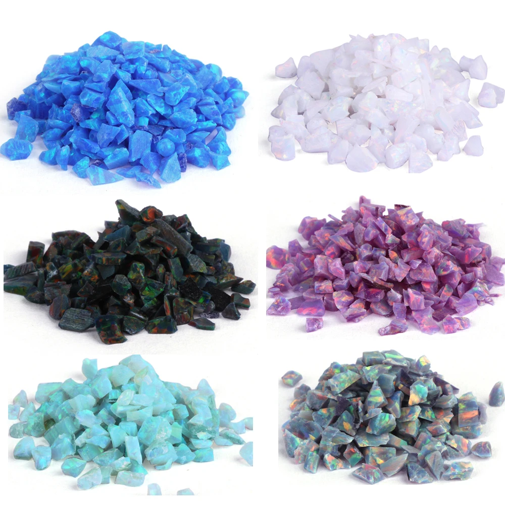 (20 Gram/Lot) OP01-OP30 Free Shipping Mix Colors Synthetic Different Size Crushed Opal Powder