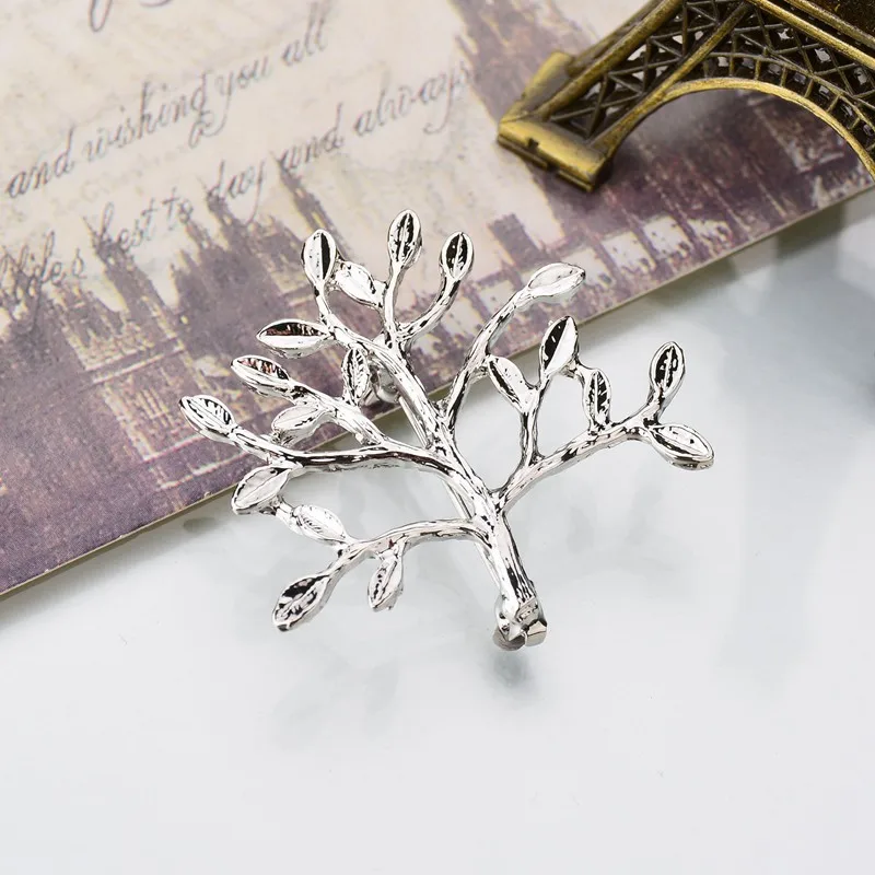 Tree Brooches for Women 2 Colors Available Fashion Vintage Elegant Brooch Pin Coat Jewelry Gift