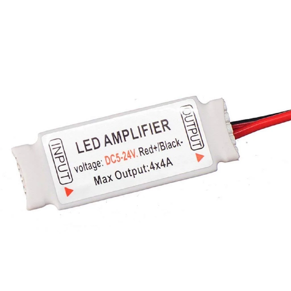 LED Mini RGB RGBW Amplifier 4PIN 5PIN Signal Controller DC 5V 12V 24V Channel Ultra Slim Portable Tepeater For 5050 Strip Light