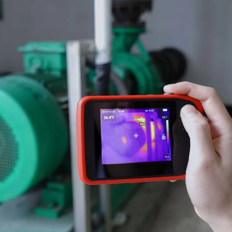 UNI-T-cámara térmica infrarroja táctil capacitiva de bolsillo UTi120T, seguimiento de alta y baja temperatura, batería de 5000mAh