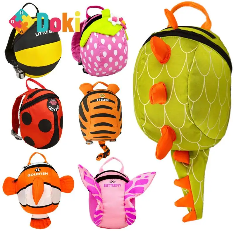 Doki Toy 2023 New Against Lost Package Infant Children Wandered Off Small Bag Baby Cartoon Cute 3 D Animal Backpack