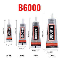 15ML 25ML 50ML 110ML Bulaien B6000 Clear Contact Phone Repair Adhesive Multipurpose DIY Glue With Precision Applicator Tip