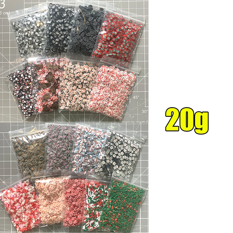 

Polymer Clay Embellishments for Diy Decoration Christmas Halloween Shaker Sprinkles for Shaker Cards/shaker Filler 20G/pack