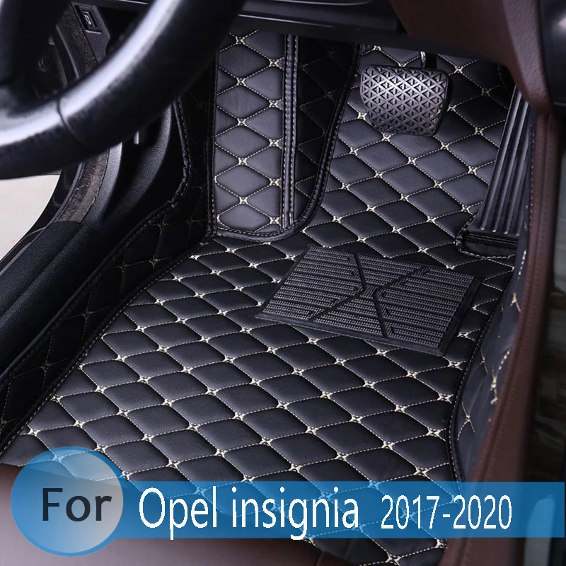 Custom Car Floor Mats For Opel Vauxhall insignia 2017 2018 2019 2020 Leather Rugs Auto Interior Accessories Car Styling