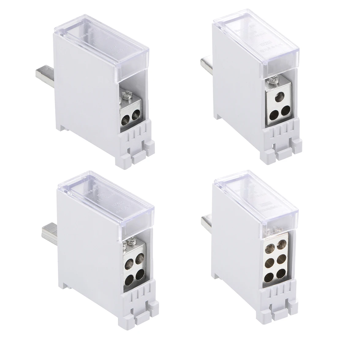 uxcell 1 Inlet 2/3/4/6 Outlet Wire Terminal Strip Blocks DIN Rail Distribution Block for Circuit Breaker and Gate Motors