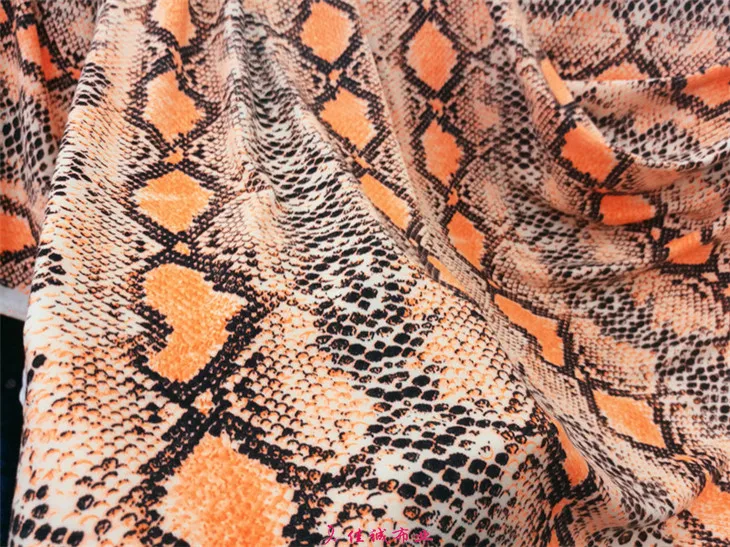 Multi-coloured Comfortable Stretch Snakeskin Leopard Print Milk Silk-grinding Cloth  Latin Dance Wear Swimng Fabric Nylon Lycra