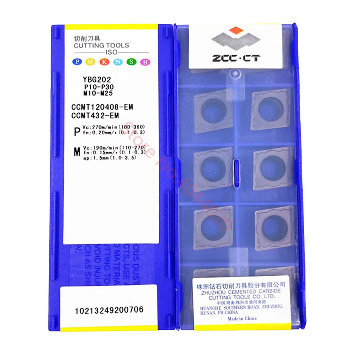 ZCC.CT CCMT060204 CCMT060208 CCMT09T304 CCMT09T308 CCMT120404 CCMT120408 YBG205 YBM253 YBG202 Carbide Insert CCMT Inserts