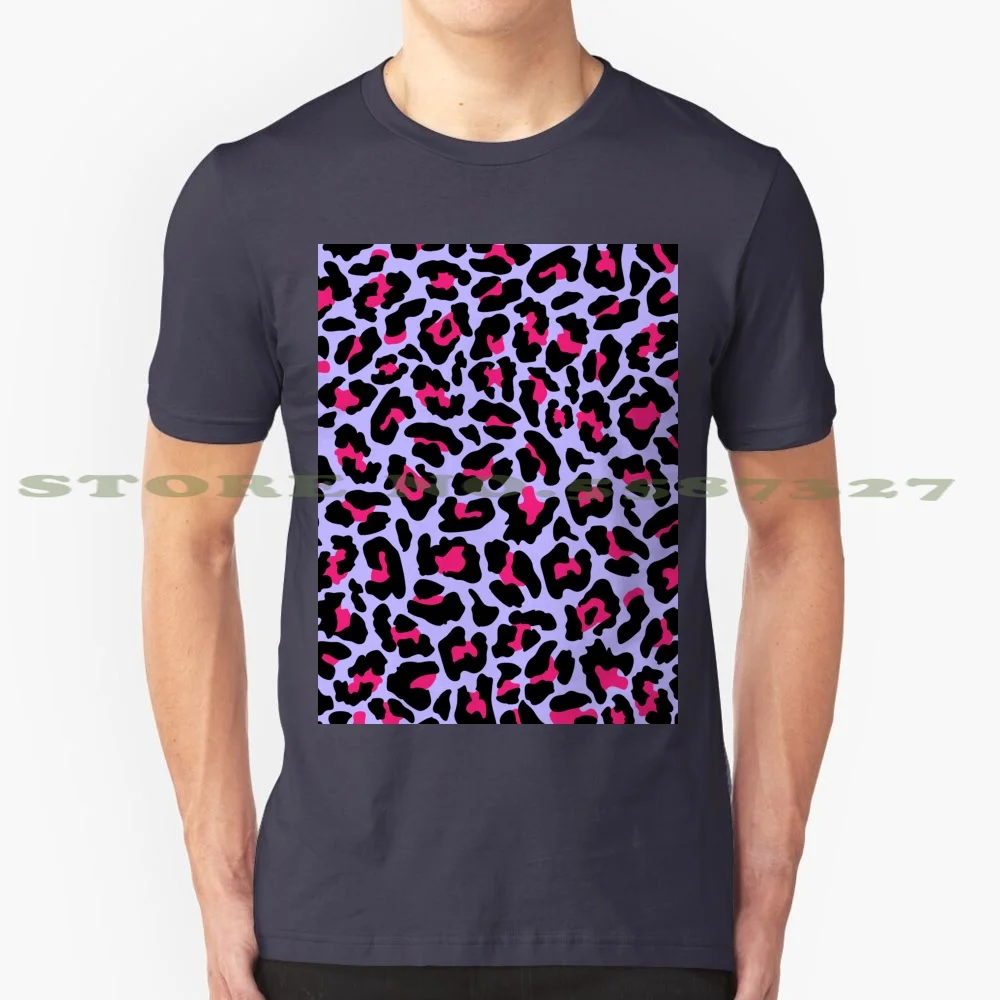 Neonpard 100% Cotton T-Shirt Neon Leopard Seamless Pattern Vector Animal Skin Cheetah Textile Background Fashion Texture