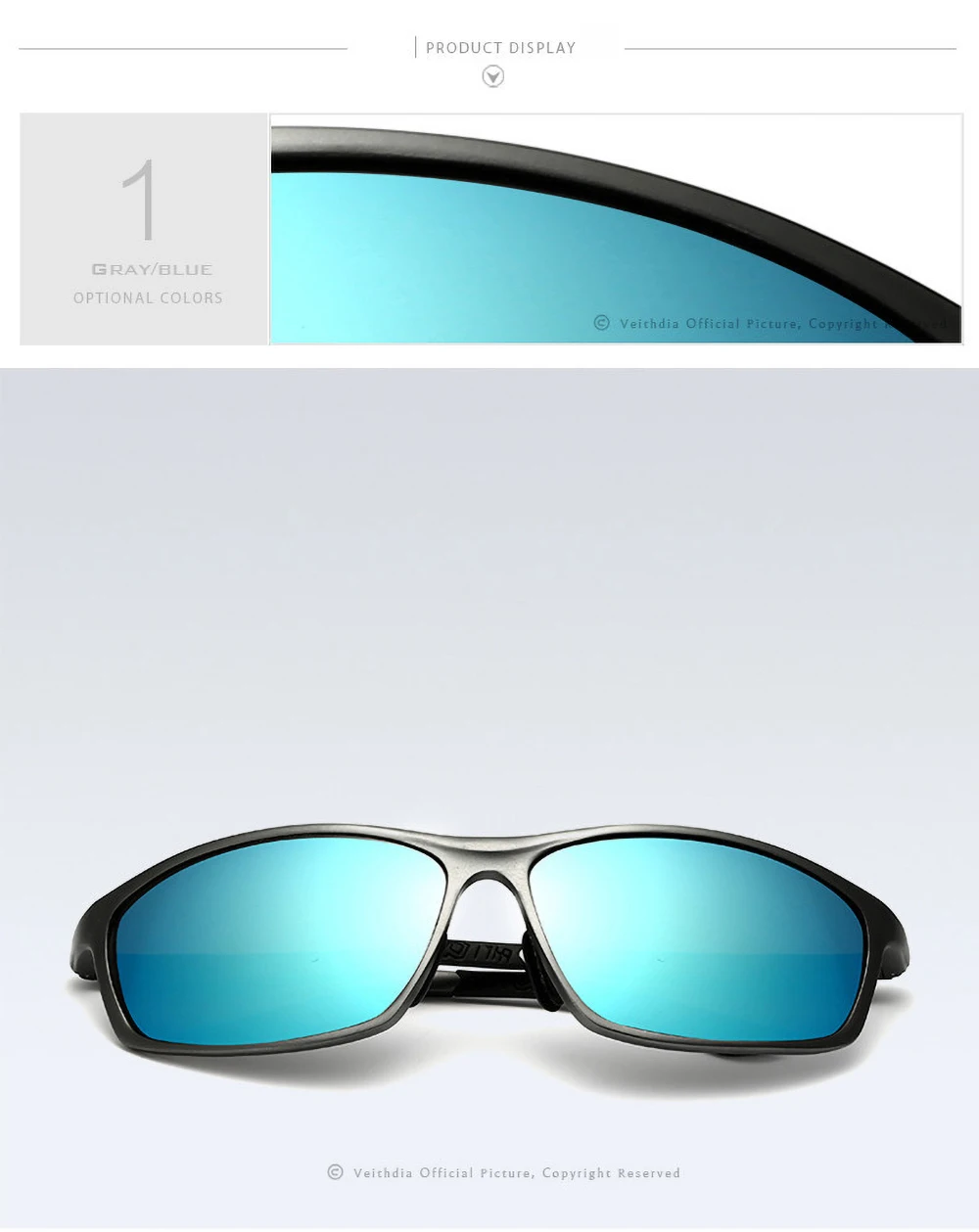 VEITHDIA Polarisierte Vintage-Sonnenbrille für Männer und Frauen, UV400, Sport, Outdoor, Fahren, Brillen, Fahrradbrille, Zubehör, männlich, 6520 – Detail 15