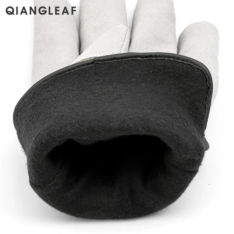 QIANGLEAF Brand Shockproof Work Gloves Soft Microfiber Winter Warm Thick Anti Impact Gloves Security Neutral Orange Mitten 9112