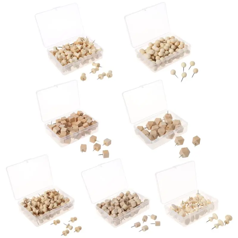 Gỗ Thumbtack Ban Chân Pushpins Vẽ Ảnh Treo Tường Đinh Nhọn Móng Trường Suppy