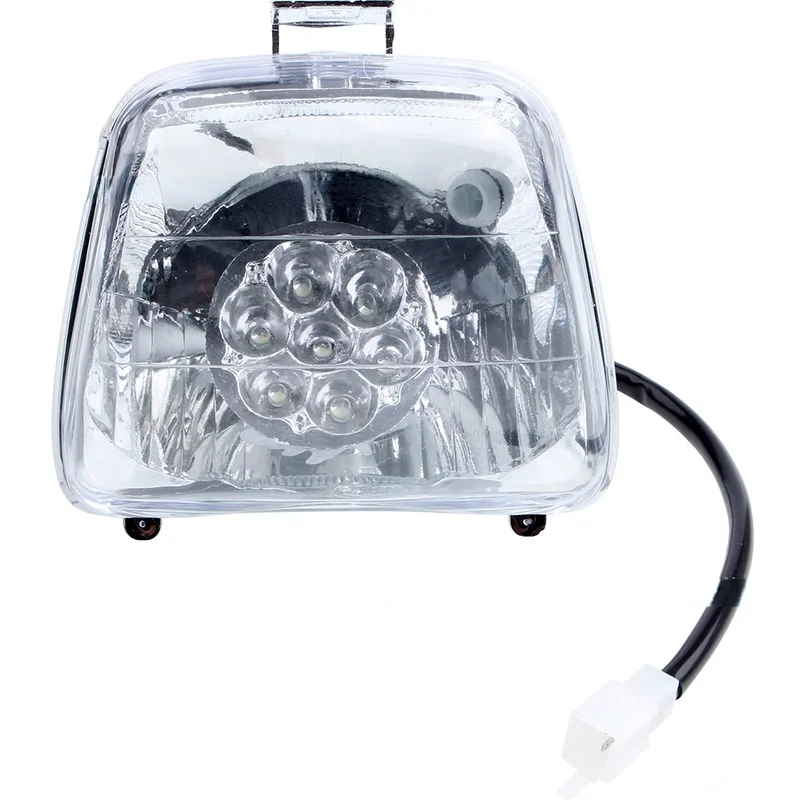 12V 35W Beam Headlight DRL Clear Head Lamp for 50 70 90 110cc 125cc Mini ATV Quad Bike Buggy 4 Wheel Motorcycle Scooter ATV