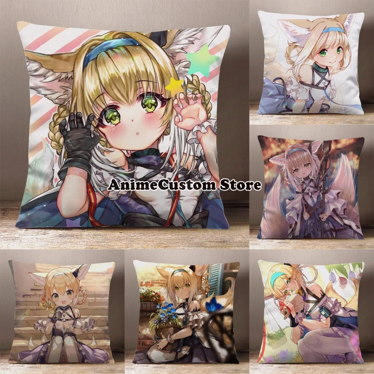 Game Arknights Suzuran Cosplay Cartoon Printing Square Throw Pillow Siesta Dakimakura Dakimakura Safa Back Cushion Gifts