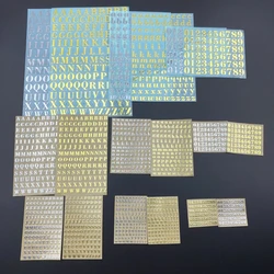 Gold/Silver Alphabet Glitter Epoxy Resin Metal Decorative Stickers English Letters Numbers UV Epoxy Resin Fillings Filler