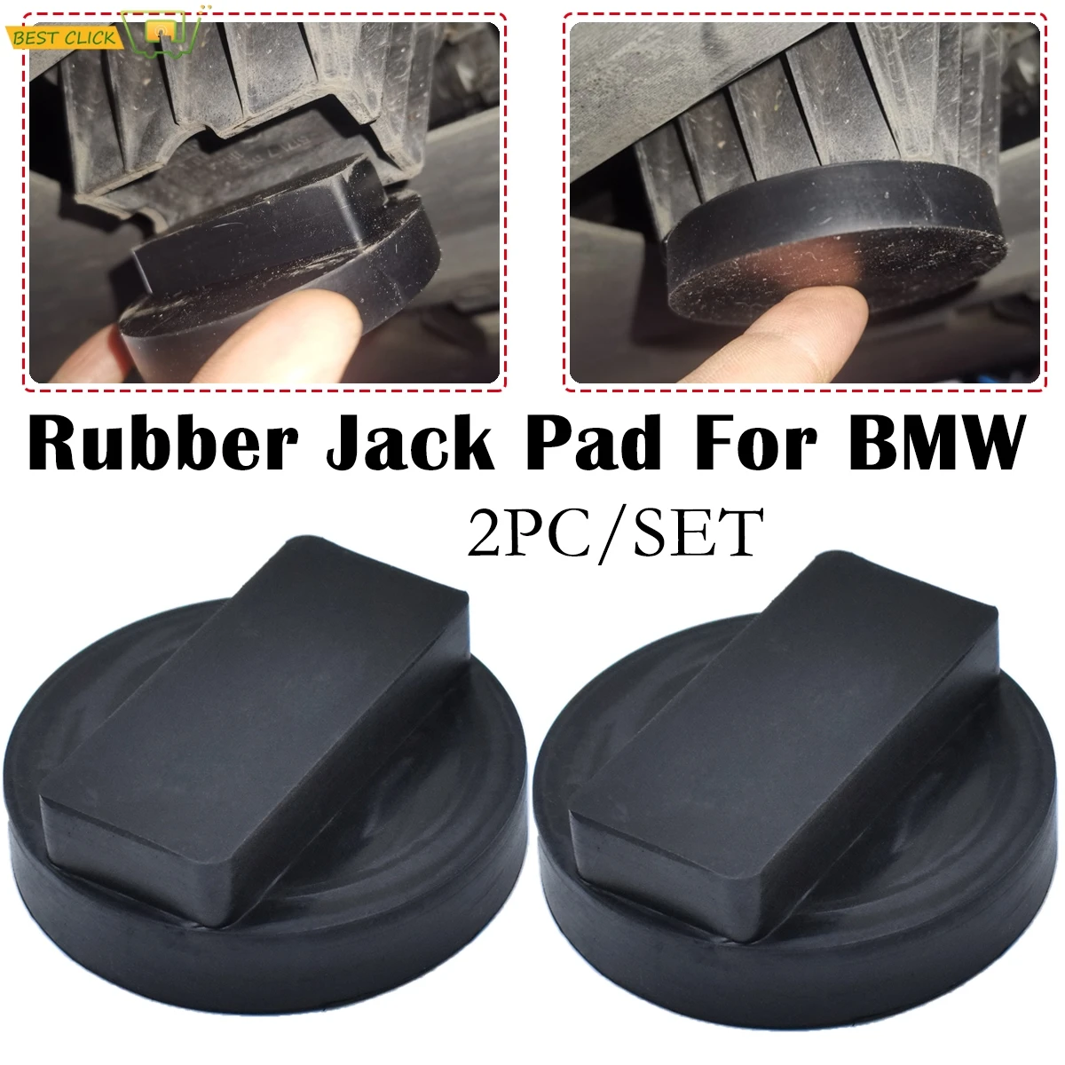 2PCS Rubber Jacking Point Jack Pad Adaptor For BMW 3 4 5 Series E46 E90 E39 E60 E91 E92 F01 F02 F30 F10 X1 X3 X5 X6 1M M3 M5 M6