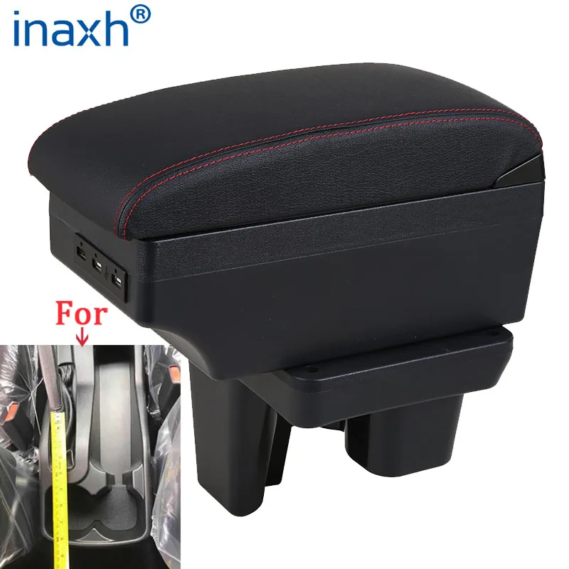 For Toyota Hilux Armrest box Retrofit parts Interior Car Armrest Storage box USB LED Holder Ashtray accessories