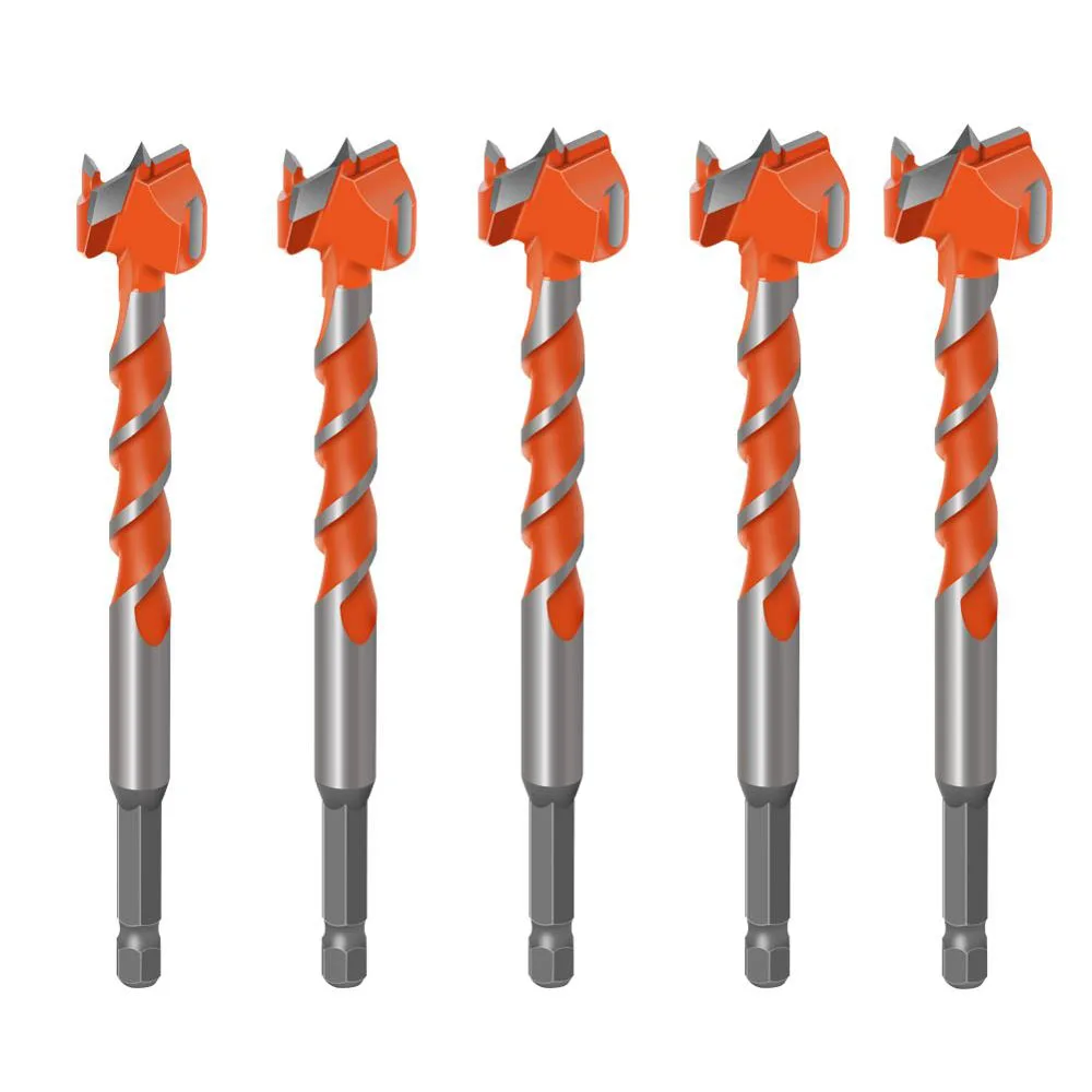 1PC 16mm-25mm Longer Forstner Tips Woodworking Tools Hole Saw Cutter Hinge Boring Drill Bits Round Shank Tungsten Carbide Cutte