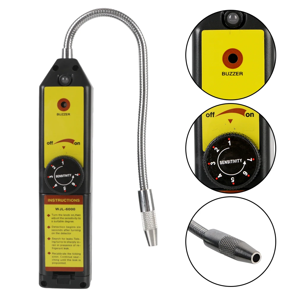 

Gas Leakage Tester Air Conditioning Freon Halogen Leak Detector Car Diagnostic Tools Refrigerant Gas Analyzer WJL-6000