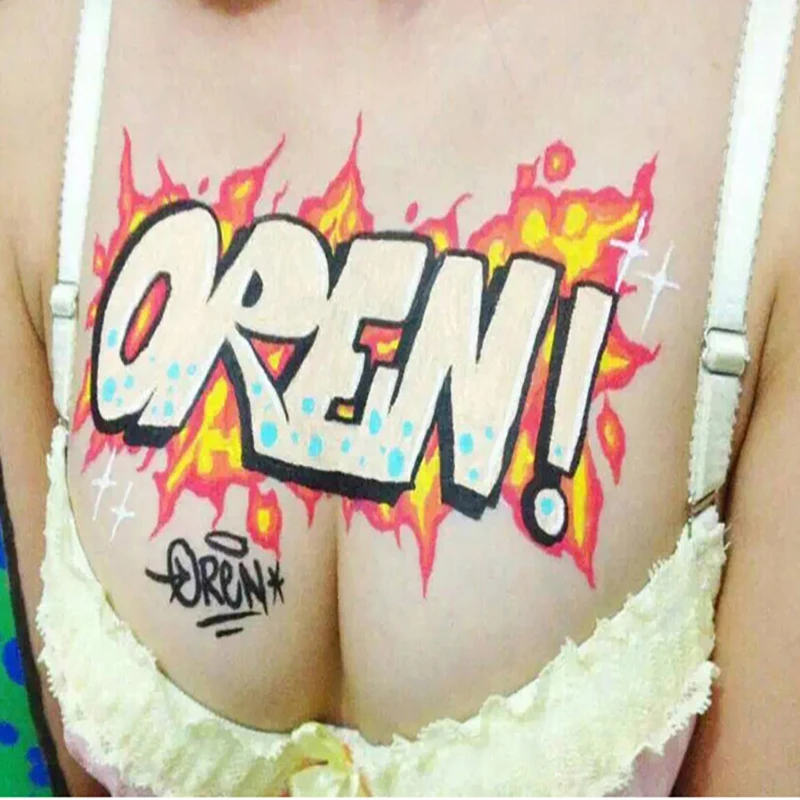 9 color sm fun graffiti pen washable human skin painted body painting marker paint marker pen adult tuning tool ins