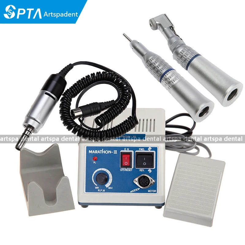 

2017 NEW dental Lab micromotor polish handpiece with contra angle & straight handpiece SEAYANG MARATHON 3 + Electric Motor