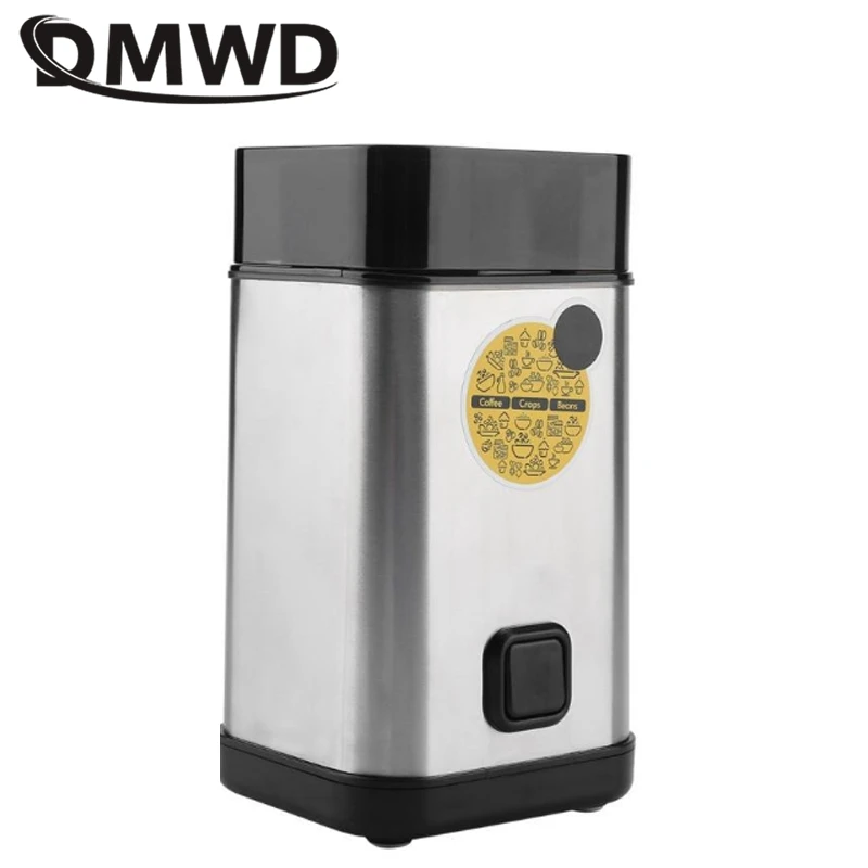 DMWD 220V/50Hz/300W Powerful Mini Home Electric Coffee Grinder Coffee Maker Stainless Steel Blade Coffee Bean Grinding Machine