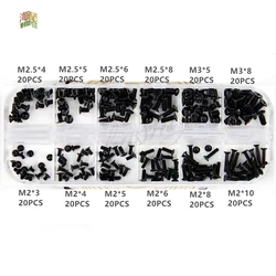 240Pcs M2 M2.5 M3 KM Screw Flat Head Phillips Screws Laptop Notebook Screws Set Kit for computer small screw