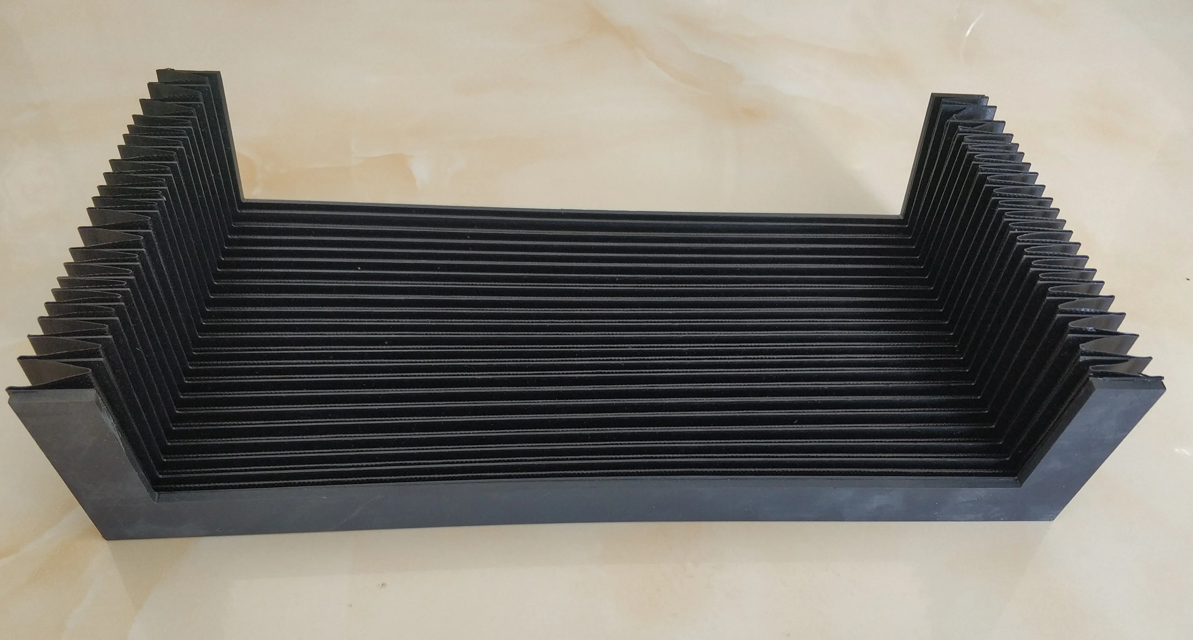 Machine tools U type way cover protection bellows, width 450mm x height 110mm x Lmax 550mm