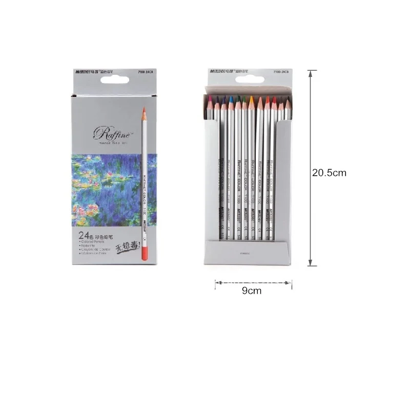 24pcs Marco Raffine Color Pencil Set 7100 Fine Art Colored Pencils Crayon for Drawing Painting School Student Kids Gift A6915