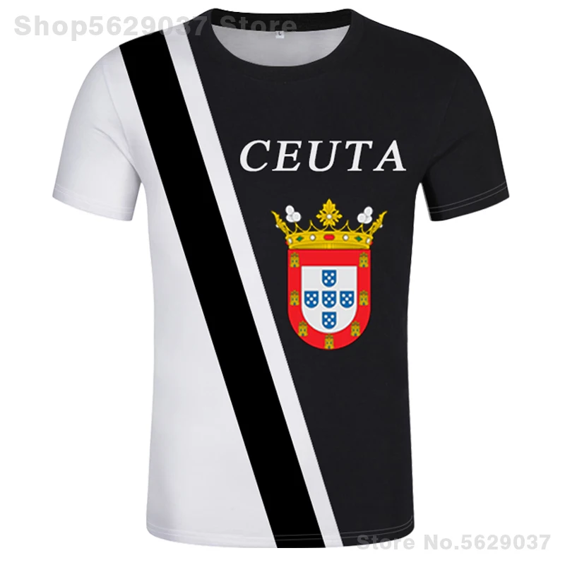 Men Women Ceuta Spain Print 3d T-Shirt Funny Country Flag T-Shirt Fashion Short Sleeve Unisex T-Shirt Customizable 3d Clothes