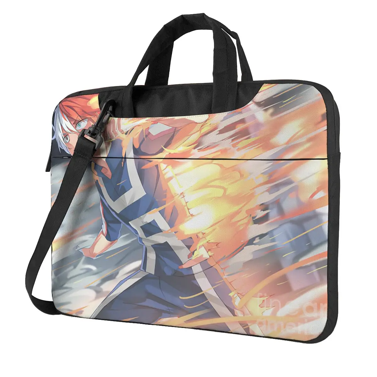 Shoto Todoroki,My Hero Academia Laptop Bag Case Protective Vintage Computer Bag Bicycle Crossbody Laptop Pouch