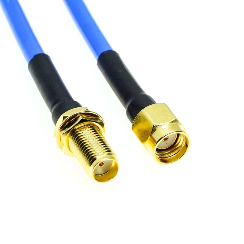 RPSMA male to SMA female Nut Bulkhead plug connector RG402 RG-402 Semi Flexible Coaxial Cable  0.141