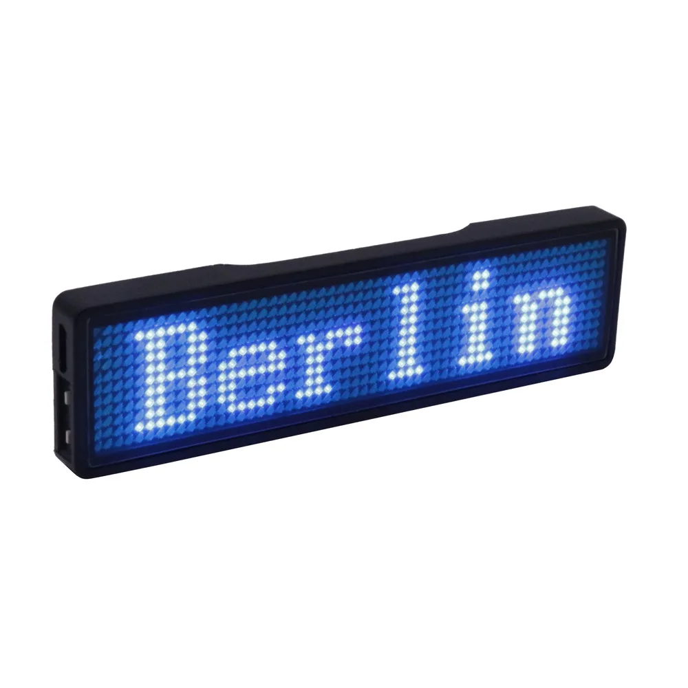 Imagem -03 - Bluetooth Rolagem Digital Led Nome Tag Mini Display Led Texto Recarregável Led Nome Sinal