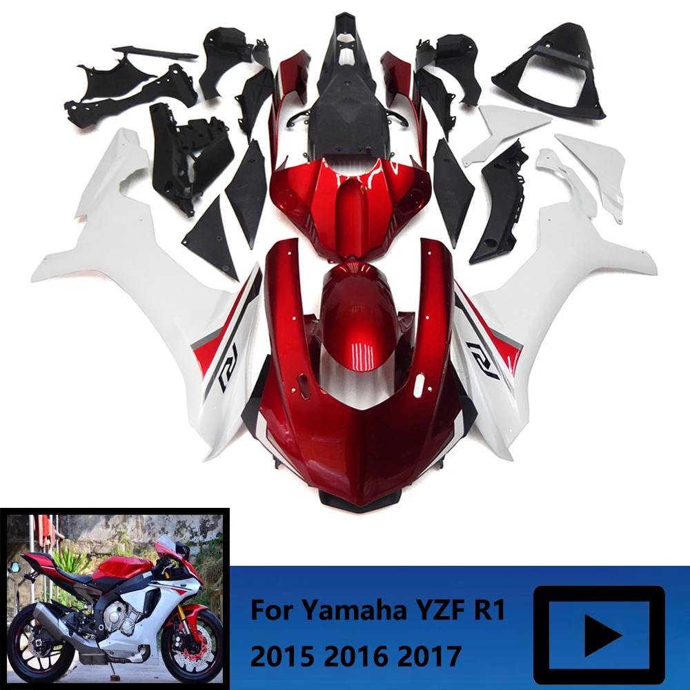 

For Yamaha YZF R1 2015 2016 2017 2018 motorcycle fairing kit, YZFR1 r1 15 16 17 18 body injection fairing