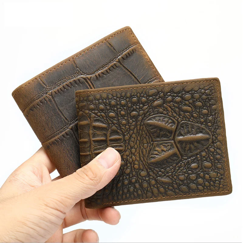 

Newsbirds Top Qaulity Genuine Leather Cash Dollar Clamp Money Clip Wallet Black Brown Men Slim Purse Bifold Small Wallets Retro