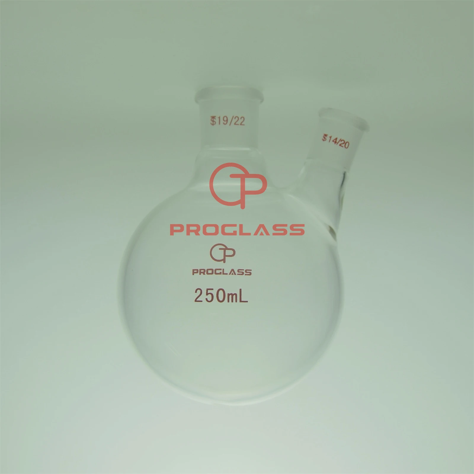 

250mL,Two Necks Round Bottom Flask ,19/22 Center Joint,14/20 side Joint,HAND BLOWERING