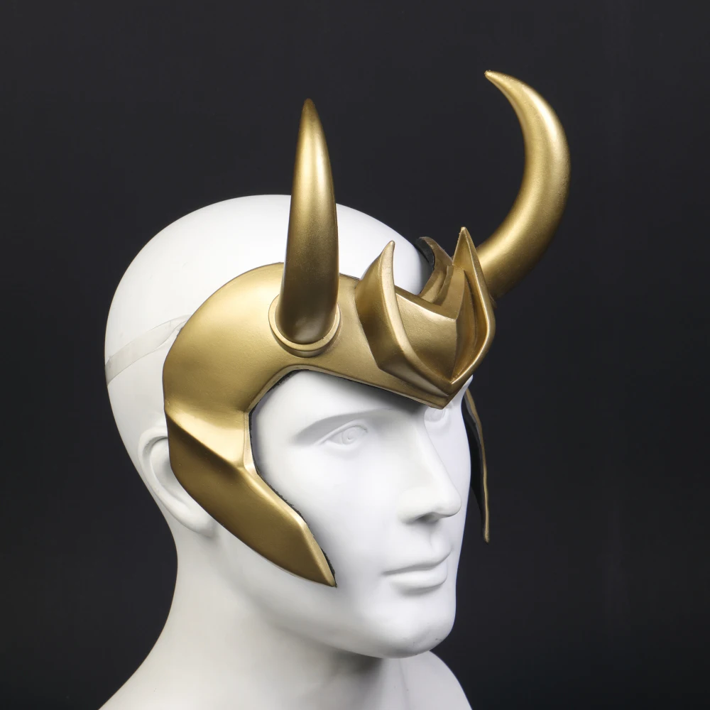 Loki Crown Horns Cosplay Headgear Helmet Superhero Props Adult Headwear PVC Halloween Party Prop